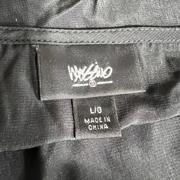 Mossimo Womens Camisole Tank Top Spaghetti Strap Lace Satin Black Large - Picture 8 of 9